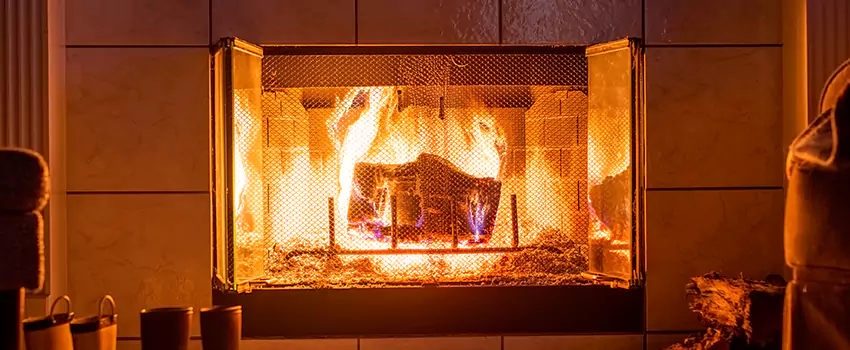 Mendota Hearth Landscape Fireplace Installation in Warwick, Rhode Island