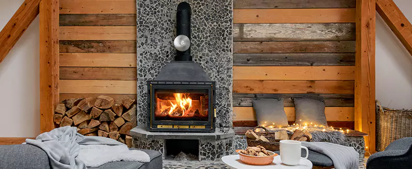 Thelin Hearth Products Direct Vent Gas Stove Fireplace Inspection in Warwick, Rhode Island